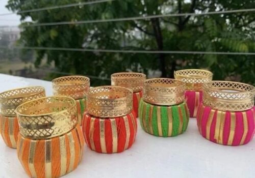 Handcrafted Damroo Tealight Candle Holder
