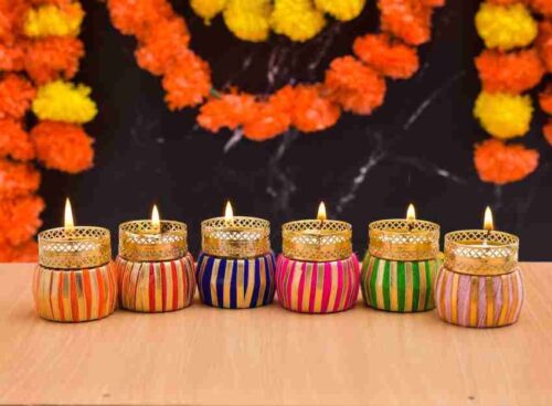 Handcrafted Damroo Tealight Candle Holder