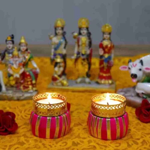 Handcrafted Damroo Tealight Candle Holder