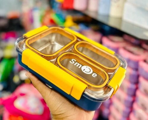 Individual Seal 3 Compartment Stainless Steel Tiffin Lunch Bento Box – 100% Leak Proof