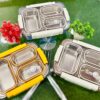 Individual Seal 3 Compartment Stainless Steel Tiffin Lunch Bento Box – 100% Leak Proof