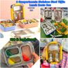 Individual Seal 3 Compartment Stainless Steel Tiffin Lunch Bento Box – 100% Leak Proof