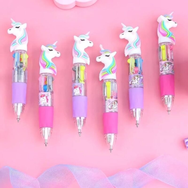 Multicolor Unicorn 4 in 1 Mini Color Pen
