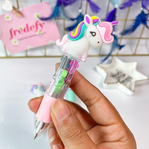 Multicolor Unicorn 4 in 1 Mini Color Pen