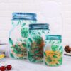 Printed Reusable Zip Lock Bags / Mason Jar Bags / Nut Bags / Fridge Bags