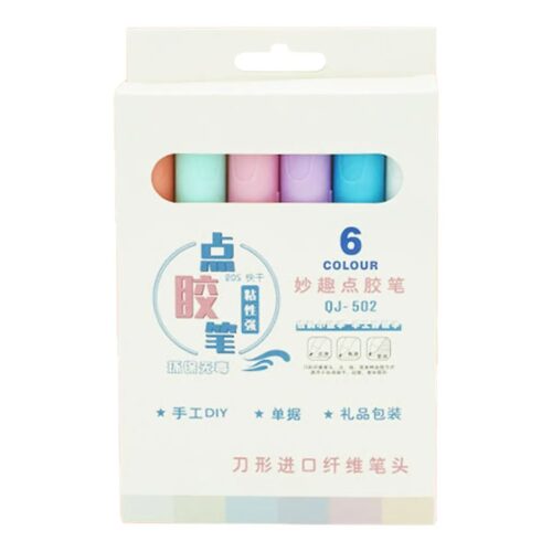 Chisel Tip Glue Pen Set - Pack of 6 Glue Pens