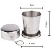 Stainless Steel Foldable Glass with Key Chain