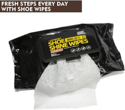 Shoe Shine Wipes - Pack of 80 Wipes