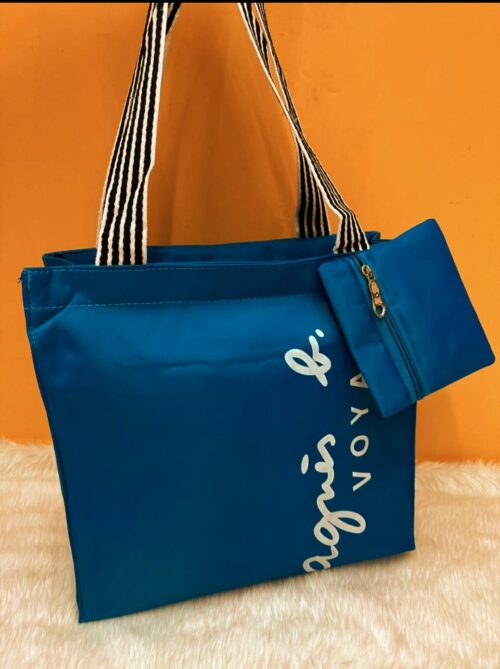 Agnies Voyage Tote Bag with Pouch- Heavy Imported Quality