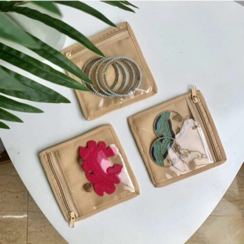 Stand - Alone Jewellery Accessory Zip Storage Pouch - Small Size- Pack of 6