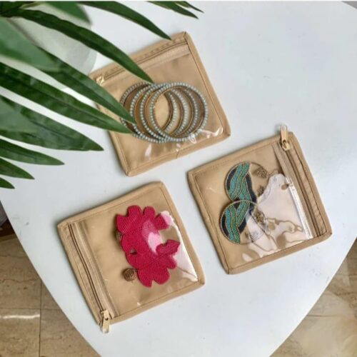 Stand - Alone Jewellery Accessory Zip Storage Pouch - Small Size- Pack of 6