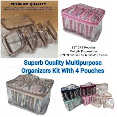 Superb Quality Multipurpose Organizers Kit With 4 Pouches