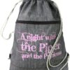 Linen Drawstring Backpack – Random Color