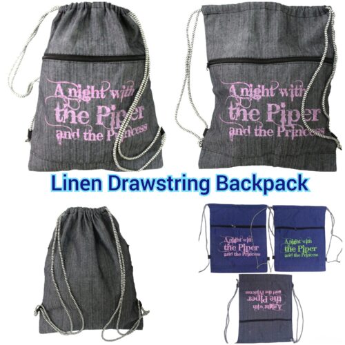 Linen Drawstring Backpack – Random Color