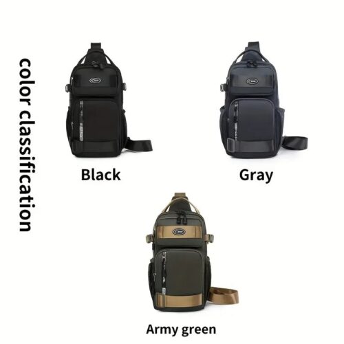 Imported Mens Multi-Compartment Crossbody Chest Messenger Shoulder Bag