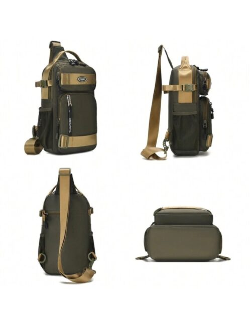 Imported Mens Multi-Compartment Crossbody Chest Messenger Shoulder Bag
