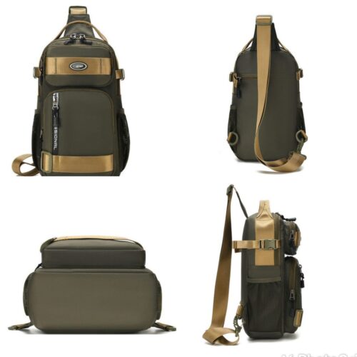 Imported Mens Multi-Compartment Crossbody Chest Messenger Shoulder Bag