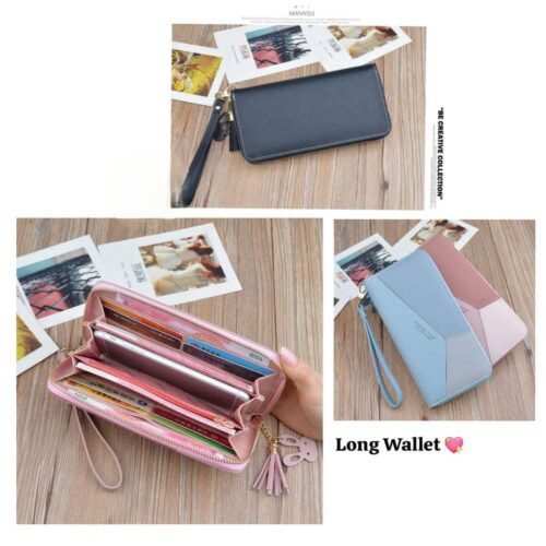 Geometric Patchwork Clutch Wallet