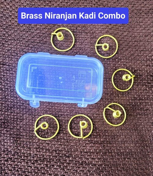 Brass Niranjan Kadi Combo / Brass Wick Holders