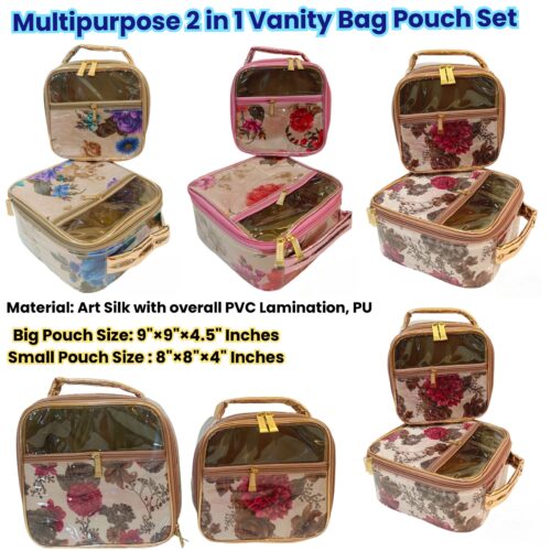 Multipurpose 2 in 1 Vanity Bag Pouch Set