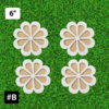 DIY MDF Siders Rangoli Mats- 6" - Set of 4 Mats