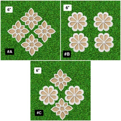 Alternative view of DIY MDF Siders Rangoli Mats