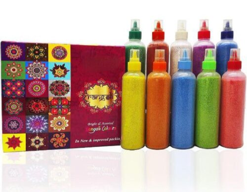 Rangoli Powder Color Squeeze Bottles- Set of 10