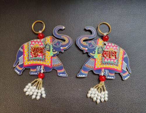 MDF Elephant Shubh Labh Hanging Set