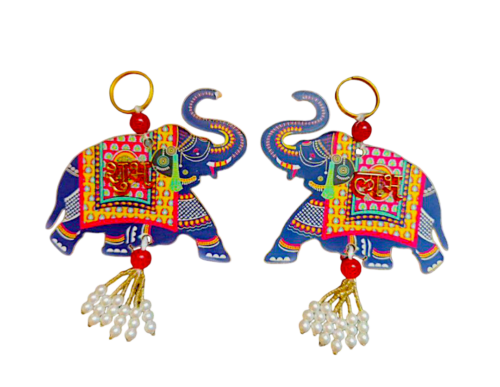 MDF Elephant Shubh Labh Hanging Set
