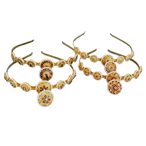 Traditional Mathapatti Hair Band with Borla