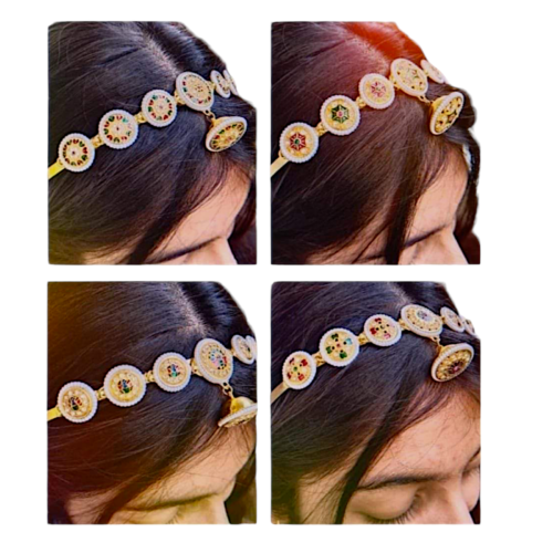 Traditional Mathapatti Hair Band with Borla