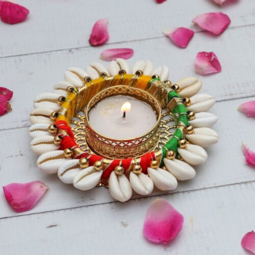 Kaudi Shells Tealight Holders – Set of 2