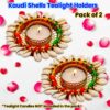 Kaudi Shells Tealight Holders – Set of 2
