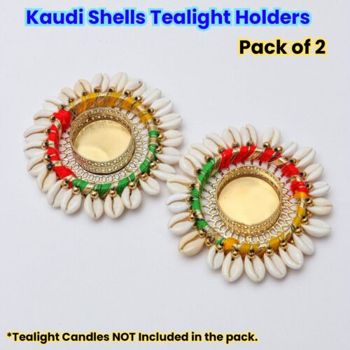 Kaudi Shells Tealight Holders – Set of 2