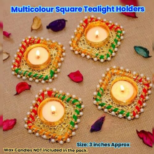Multi Color Square Tealight Holders