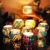 Ceramic Mosaic Glass Tealight Holders - Set of 2
