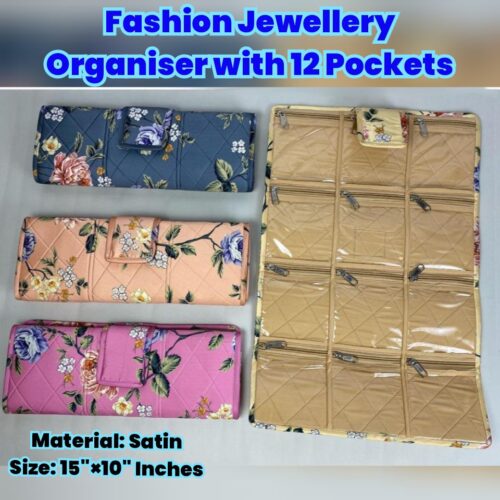 Fashion Jewellery Organiser with 12 Pockets