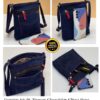Denim Pocket Multi Zipper Shoulder Sling Bag