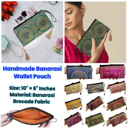 Handmade Banarasi Wallet Pouch