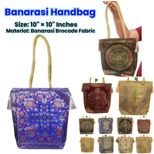Banarasi Handbag - 10" x 10" Inches