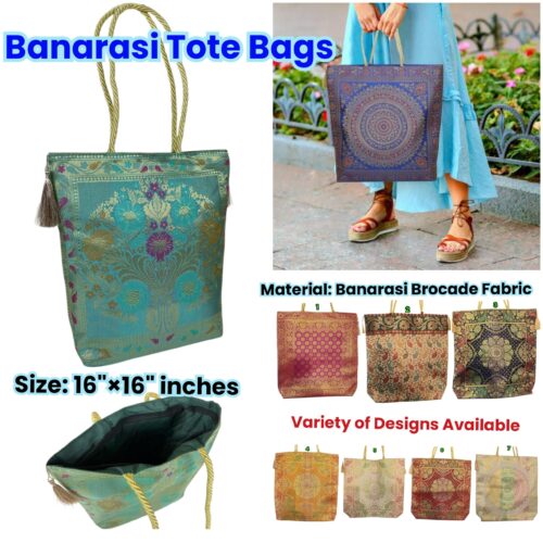 Banarasi Tote Bag -16"×16" inches