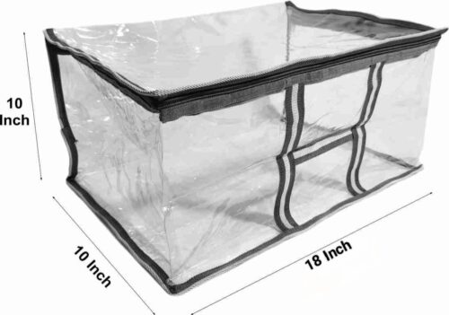 Heavy Quality Transparent Storage Organiser/ Saree Box Cover