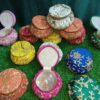 Zari Embroidery Matki Style Multipurpose /Jewellery / Gift Box