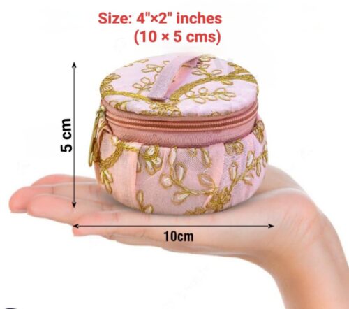 Zari Embroidery Matki Style Multipurpose /Jewellery / Gift Box