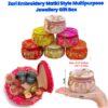 Zari Embroidery Matki Style Multipurpose /Jewellery / Gift Box