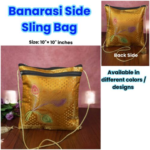 Banarasi Side Sling Bag - 10" × 10"