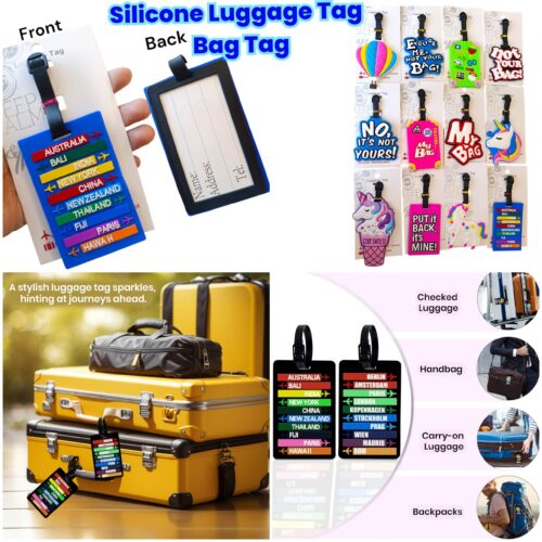 Silicone Luggage Tag / Bag Tag / Badge