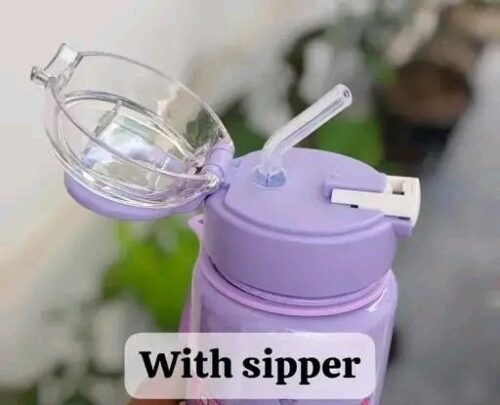 Space Theme Kids Sipper Water Bottle