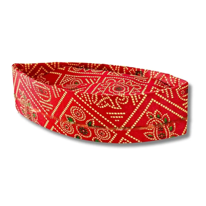Hard Plain Bandhani Topi / Cap