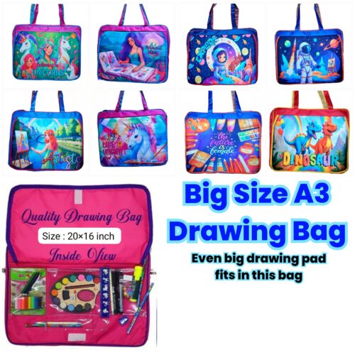 Cartoon Print Big - A3 Kids Drawing Art Activity Bag